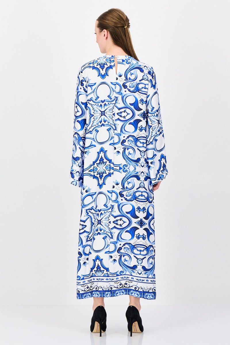 bebe Women Allover Print Maxi Dress, Multicolor - Image 4